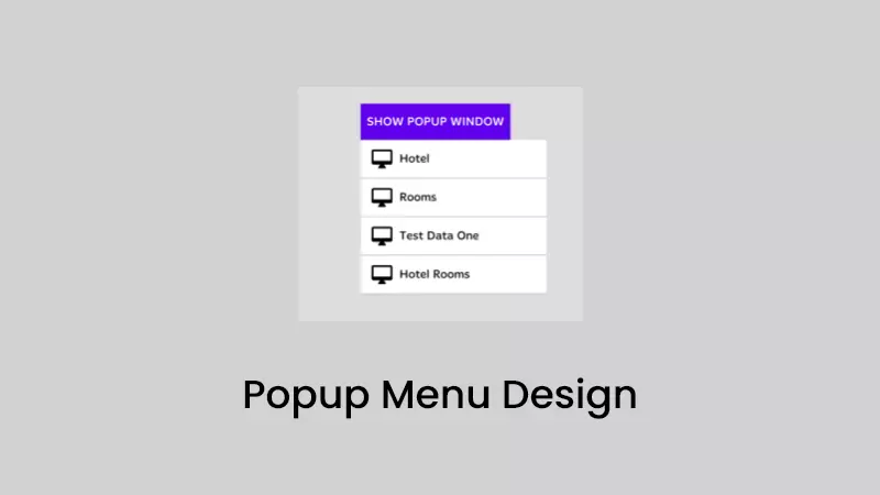 Popup Menu Design