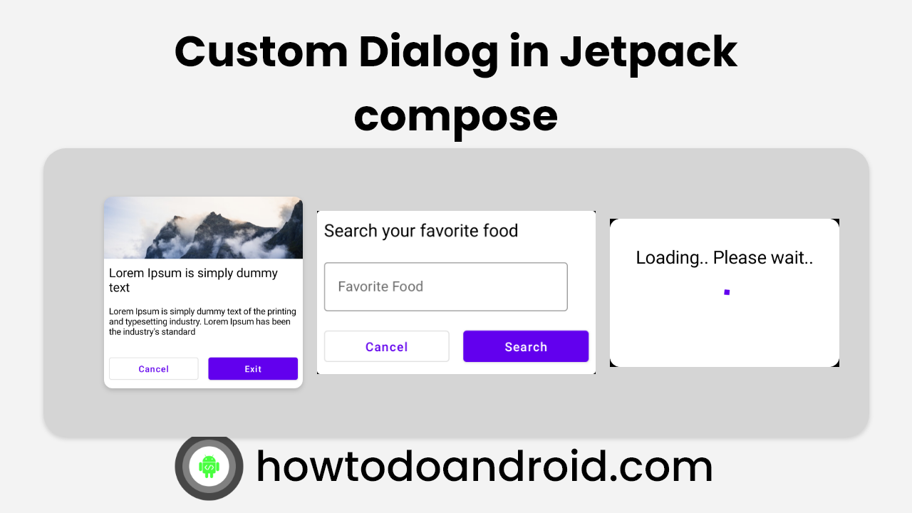 Create custom dialog in jetpack compose